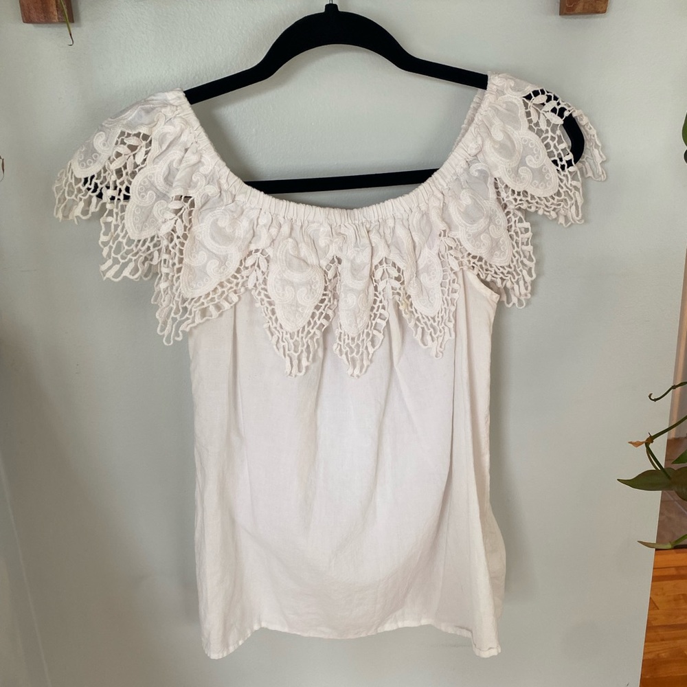Boho White Off the Shoulder Blouse